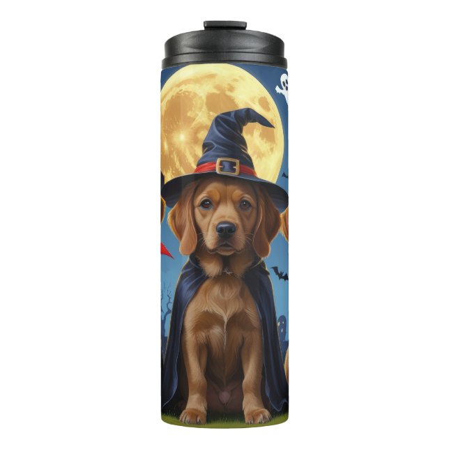 Garrafa Térmica Chesapeake Bay Terrier Pumpkin Halloween Engraçado (Frente)