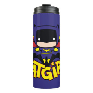Garrafa Térmica Chibi Batgirl Com Skyline & Logo Gotham