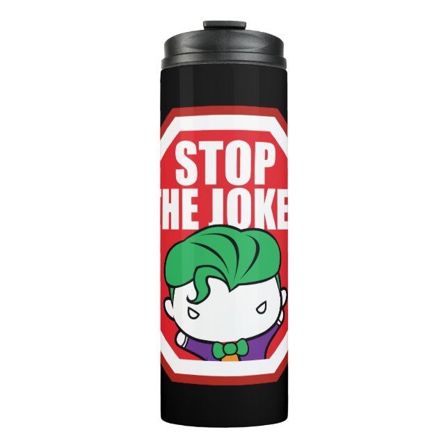 Garrafa Térmica Chibi - Sinal "Stop The Joker" (Frente)
