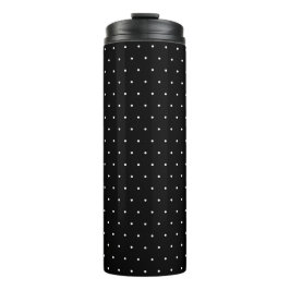 Garrafa Térmica Chic Black Thermal Tumbler with White Dot Pattern