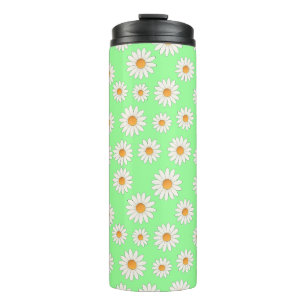 Garrafa Térmica Chic Daisy Flower Pattern - Design Floral Bonito -