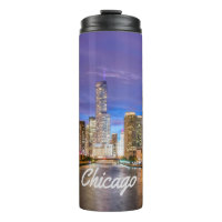 Chicago, Illinois City, à noite