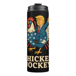 Garrafa Térmica Chicken Jockey Trump Engraçado Memória