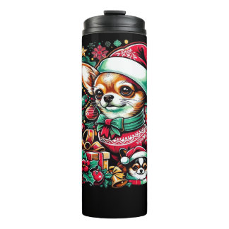 Garrafa Térmica Chihuahua Christmas Cheer! Classic T-Shirt
