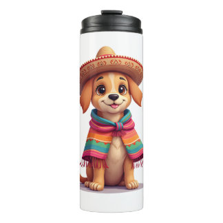 Garrafa Térmica Chihuahua México Cinco de Mayo Cachorro Engraçado