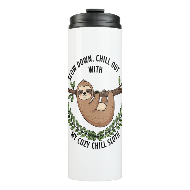 Garrafa Térmica Chill Sloth, USA Animal (Frente)