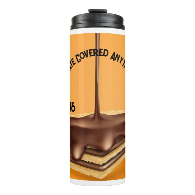 Garrafa Térmica Chocolate Cobrado Qualquer Dia (Frente)