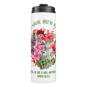 Garrafa Térmica Christian BLOOM ONDE VOCÊ ESTÁ PLANTADO