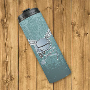 Garrafa Térmica Cinza azul de misturador de betão