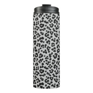 Garrafa Térmica Cinza cinza Ash Leopard Cheetah Padrão de Impressã