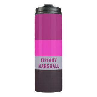 Garrafa Térmica Cinza rosa e padrão de distribuição de púrpura esc
