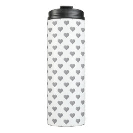 Garrafa Térmica Cinzas Concretas Simétricas em Branco