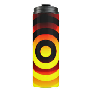 Garrafa Térmica círculo com fundo geométrico em t colorido
