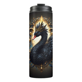 Garrafa Térmica Cisne de Obsidiana de Silenciosa Graça – Fantasia 
