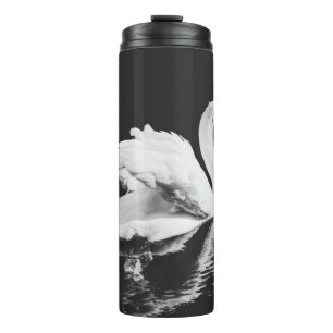 Garrafa Térmica Cisne Nadando Preto e Branco