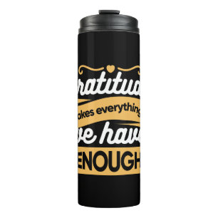 Garrafa Térmica Citações da Tipografia de Gratidão Inspiradora