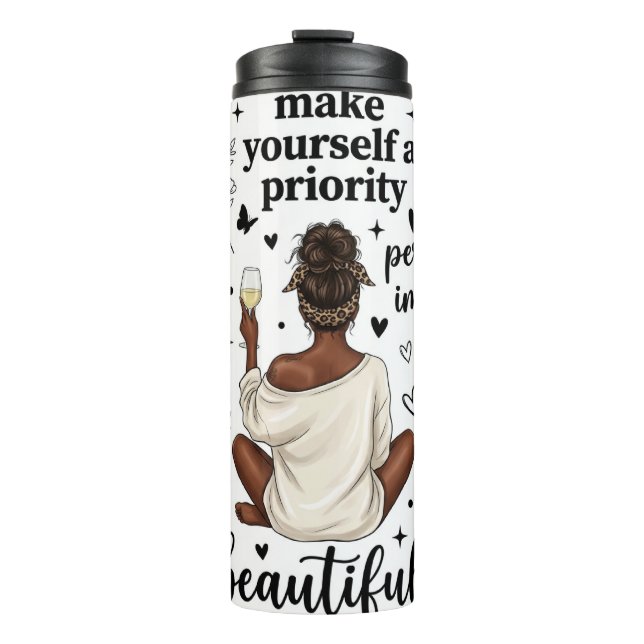 Garrafa Térmica Citações de Amor Próprio (Frente)