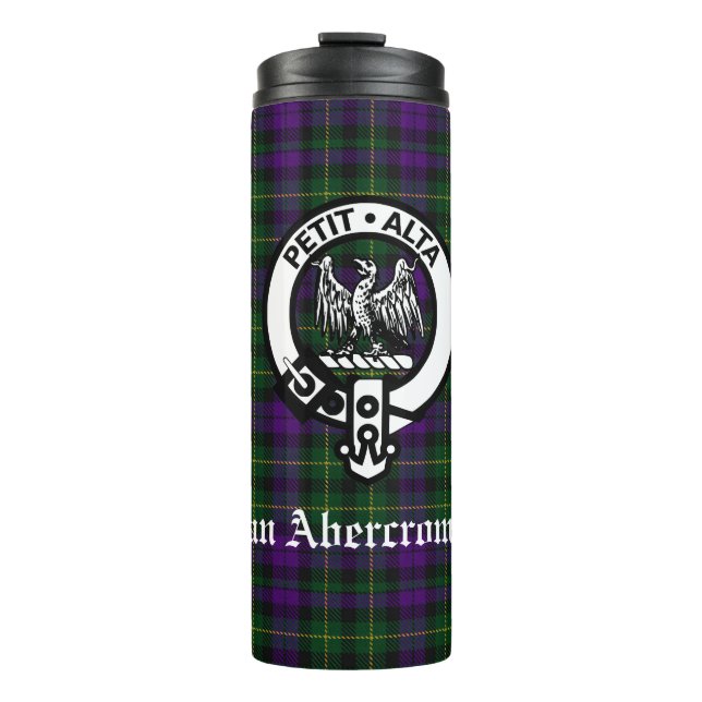 Garrafa Térmica Clan Abercrombie Tartan & Crest (Frente)