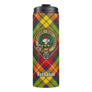 Garrafa Térmica Clan Buchanan Crest sobre Tartan