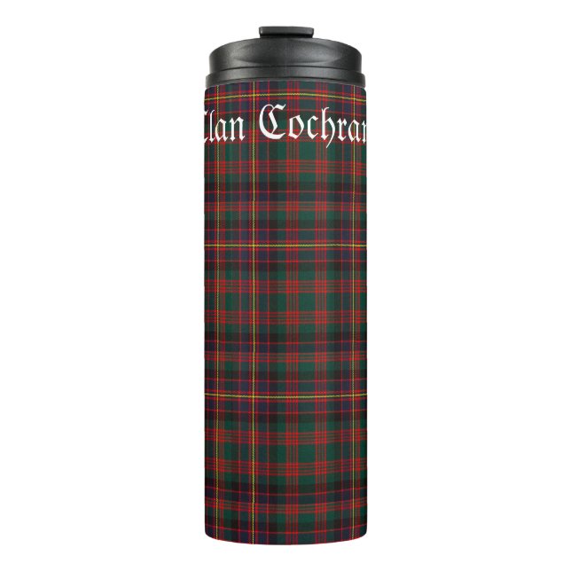 Garrafa Térmica Clan Cochrane Tartan Personalizado (Frente)