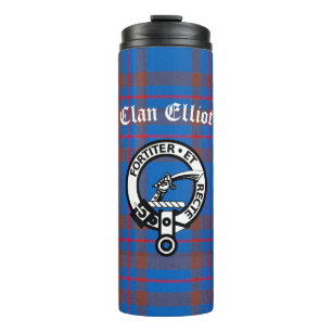 Garrafa Térmica Clan Elliot Crest Crachá & Tartan