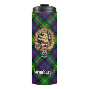 Garrafa Térmica Clan Farquharson Crest sobre Tartan