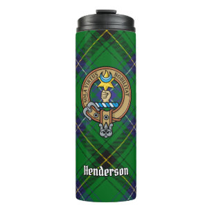 Garrafa Térmica Clan Henderson Crest sobre Tartan