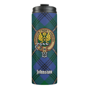 Garrafa Térmica Clan Johnston Crest sobre Tartan