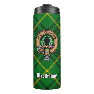 Garrafa Térmica Clan MacArthur Crest sobre Tartan