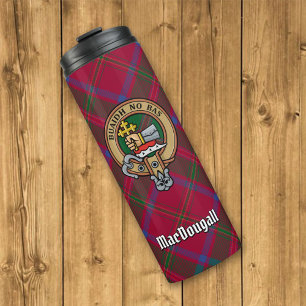 Garrafa Térmica Clan MacDougall Crest sobre Tartan