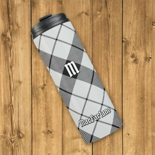 Garrafa Térmica Clan MacFarlane Black and White Tartan