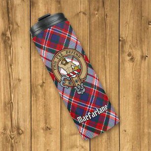 Garrafa Térmica Clan MacFarlane Crest sobre o vestido Tartan