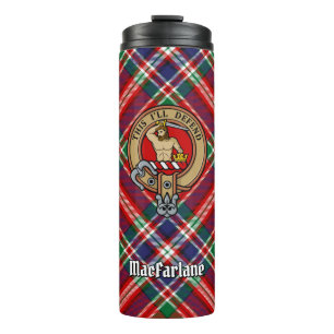 Garrafa Térmica Clan MacFarlane Crest sobre Tartan