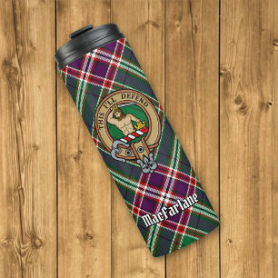 Garrafa Térmica Clan MacFarlane Crest sobre Tartan de caça moderna