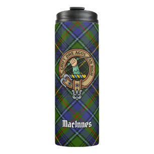 Garrafa Térmica Clan MacInnes Crest sobre Tartan