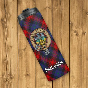 Garrafa Térmica Clan MacLachlan Crest sobre Tartan