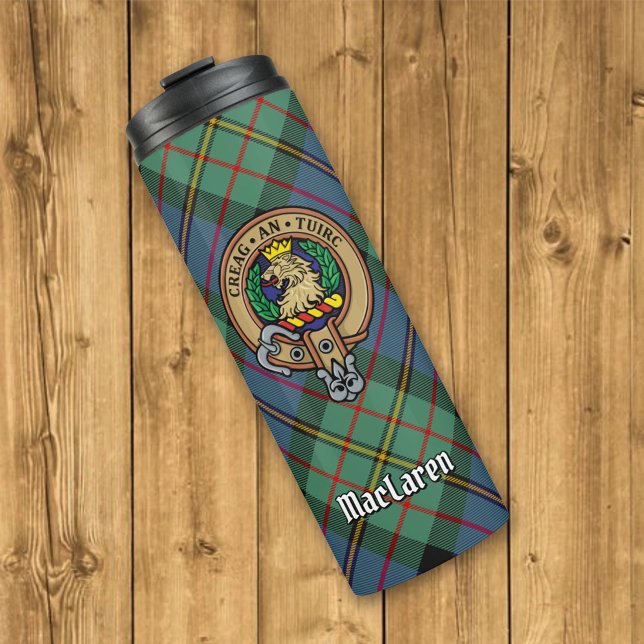 Garrafa Térmica Clan MacLaren Crest sobre Tartan (Criador carregado)