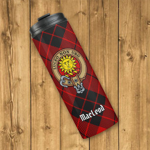Garrafa Térmica Clan MacLeod de Raasay Crest sobre Tartan