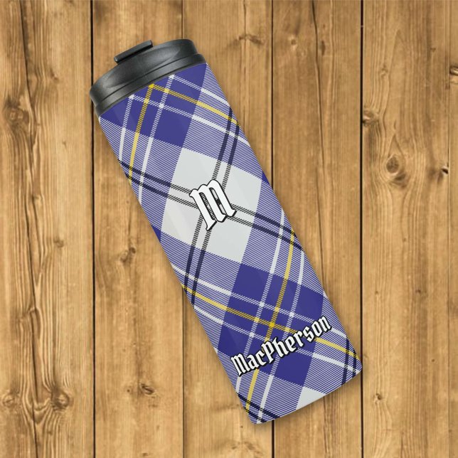 Garrafa Térmica Clan MacPherson Blue Dress Tartan Tumbler (Criador carregado)