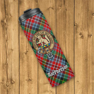 Garrafa Térmica Clan MacPherson Crest sobre Tartan