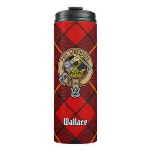 Garrafa Térmica Clan Wallace Crest sobre Tartan