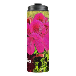 Garrafa Térmica classic rustic retro blooming flower