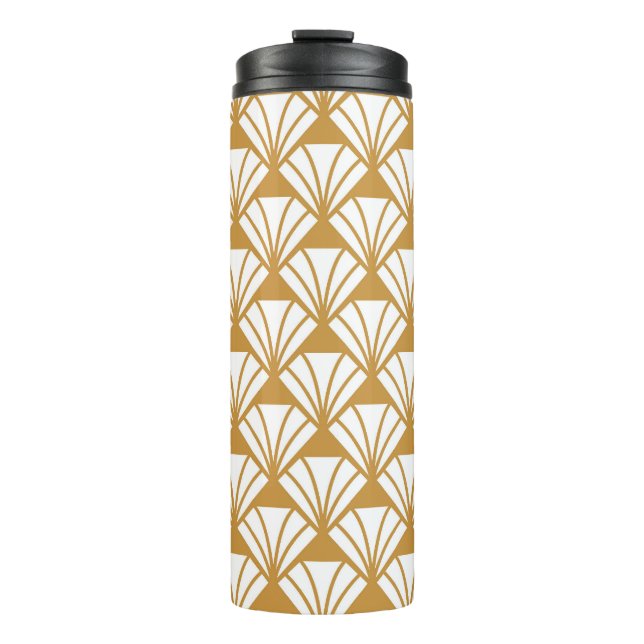 Garrafa Térmica Clássico Geométrico: Art Deco Elegance. (Frente)