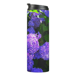 Garrafa Térmica Clássico Roxo Realista Hydrangea Thermal Tumbler