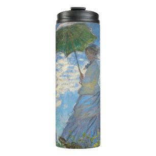 Garrafa Térmica Claude Monet - O Passeio, Mulher com Guarda-Sol