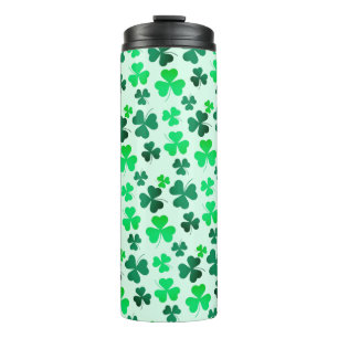 Garrafa Térmica Clover Shamrock Dia de São Patrício verde irland