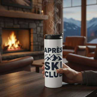 Garrafa Térmica Clube Apres Ski Logotipo Montanha - Inverno Mascul