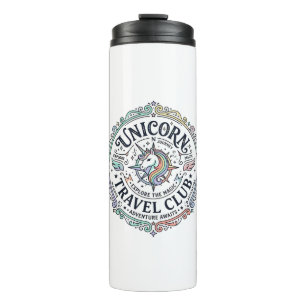 Garrafa Térmica Clube de Viagens Unicórnio Projeto Original Zazzle
