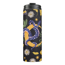 Garrafa Térmica Cobra e impressão de fada floral