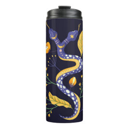 Garrafa Térmica Cobra e impressão de fada floral